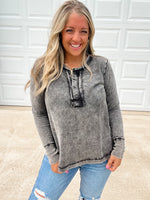 The Fade Into Comfort Top - Ash Black