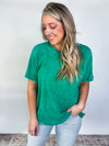 Washed Short-Sleeve Top - Kelly Green