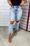 Rizzo High Rise Crop Straight Jeans
