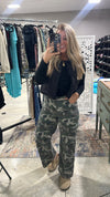 Camo Cargo Wide Leg Jeans