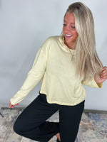The Sunshine State Top - Yellow Wide Long Sleeve T-shirt