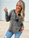 The Fade Into Comfort Top - Ash Black