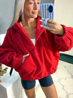 Red Fleece Hoodie