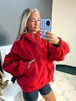 Red Fleece Hoodie