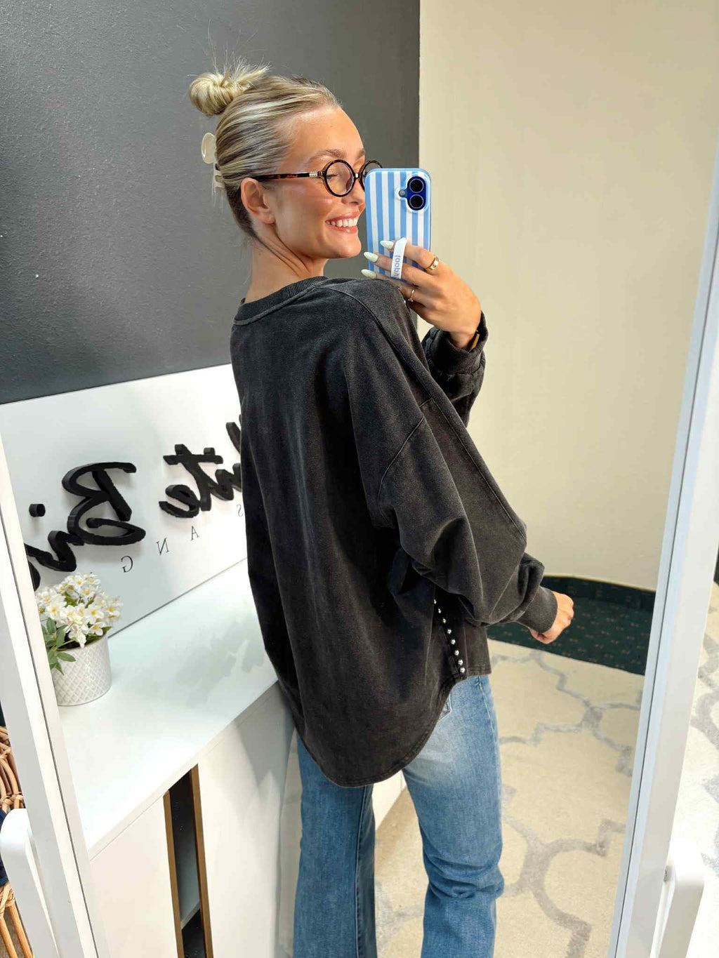 The Edge Of Cozy - Black Pullover