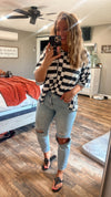 Checkered & Stripe Top