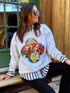 Stained-glass Nativity Ash Sweatshirt