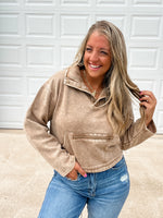 The Washed Weekend Pullover - Deep Camel