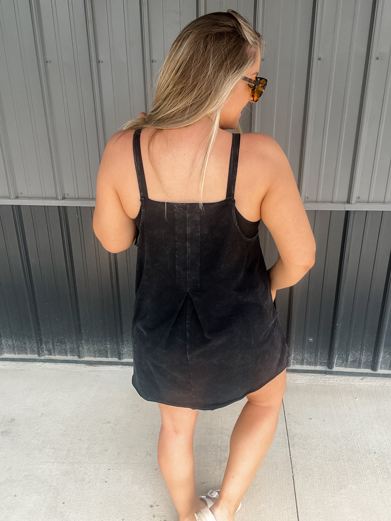 On The Daily - Mineral Washed Knit Dress With Shorts Inside