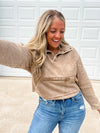 The Washed Weekend Pullover - Deep Camel
