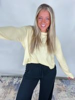 The Sunshine State Top - Yellow Wide Long Sleeve T-shirt