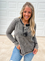 The Fade Into Comfort Top - Ash Black