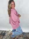 Coastal Breeze Button Down - Light Rose
