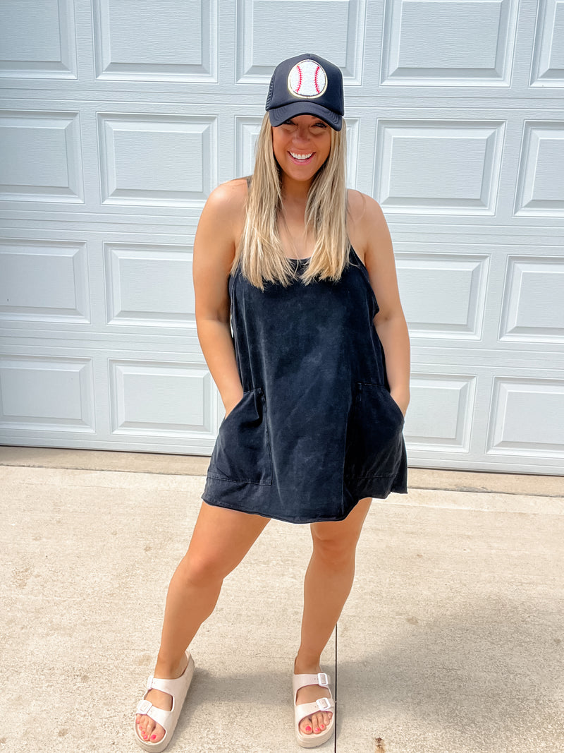 On The Daily - Mineral Washed Knit Dress With Shorts Inside