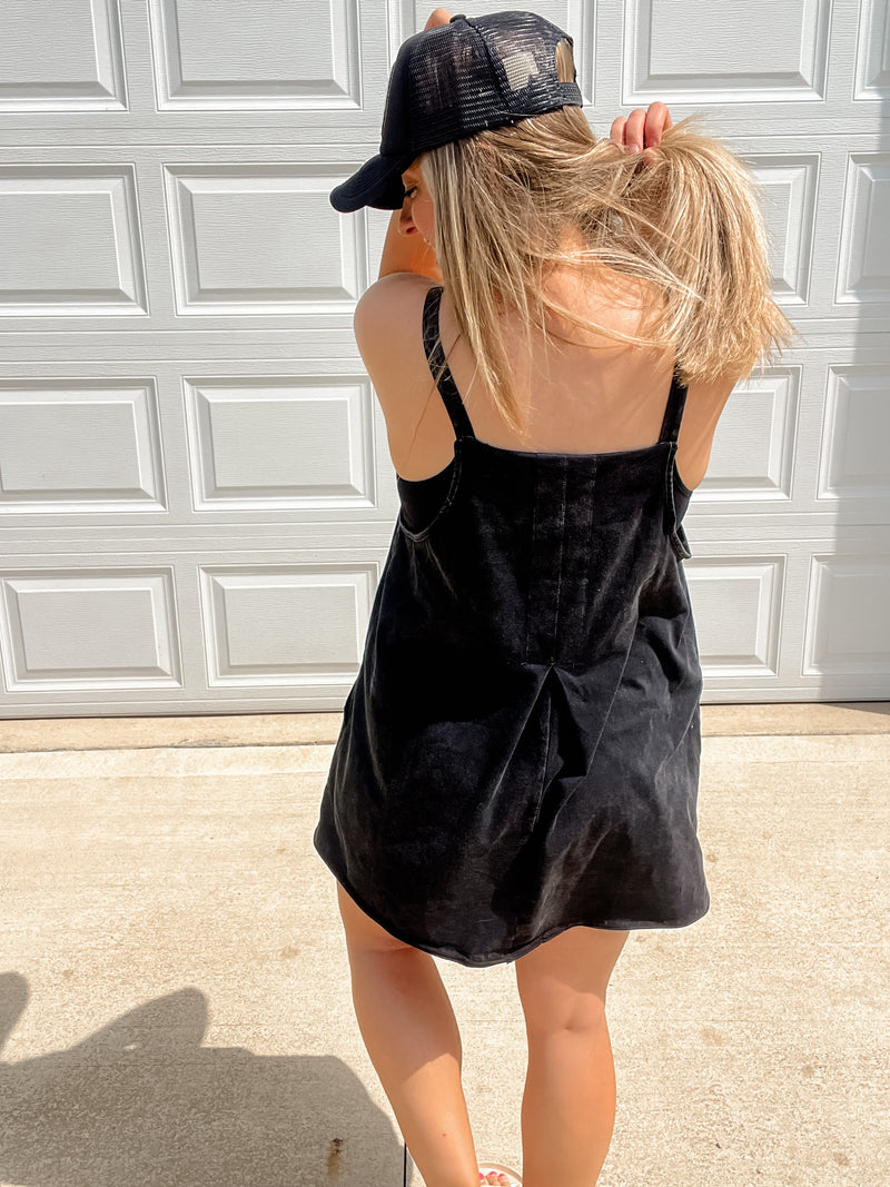 On The Daily - Mineral Washed Knit Dress With Shorts Inside