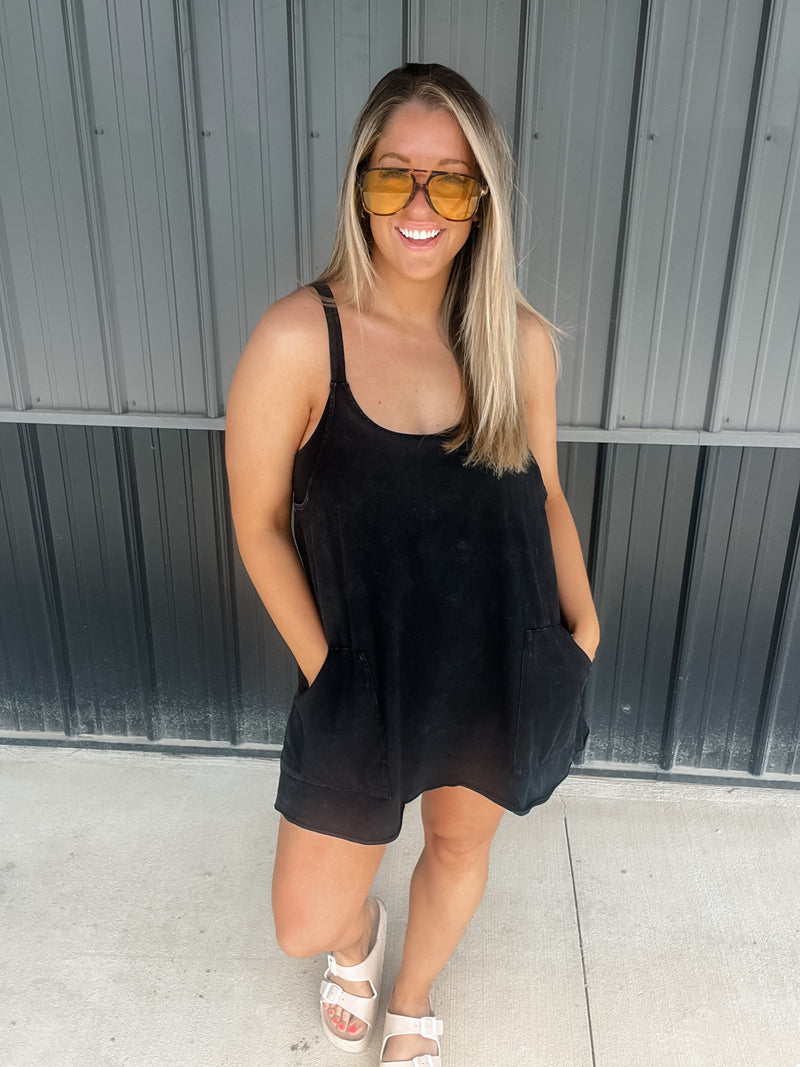 On The Daily - Mineral Washed Knit Dress With Shorts Inside