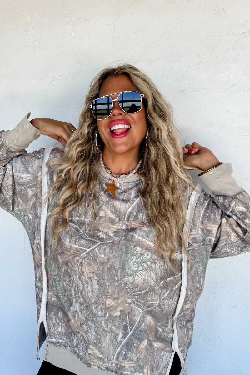 PREORDER- CAMO CLASSIC CREW PULLOVER