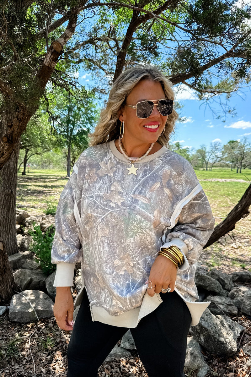 PREORDER- CAMO CLASSIC CREW PULLOVER