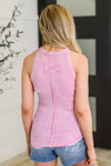 Offbeat Essential Mineral Washed Tank in Candy Pink