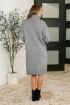 Personal Assistant Turtleneck Dress in Grey