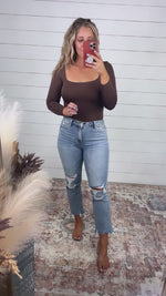 Loved By You - Square Neck Bodysuit {Black, Brown, Hunter Green}