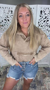 The Washed Weekend Pullover - Deep Camel