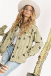 Seeing Stars- Olive Jacket w/ Black Stars