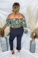 Down To Business- {Black & Gray} Stretchy Pull-On Dress Pants w/ Pockets