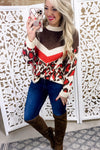 Sweater PURfection- Red/Brown/Cream Leopard Sweater