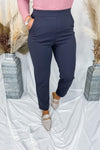 Down To Business- {Black & Gray} Stretchy Pull-On Dress Pants w/ Pockets