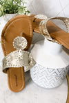 DEFECT- GOLD Travel Light Sandals- 6.5/7