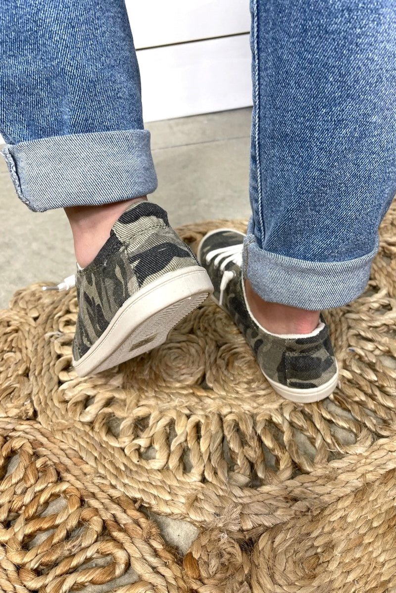 They Just Go- Camo Tennis Shoe/Flat